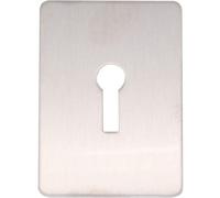 Afit - Repair Escutcheon Key Hole Cover Plate Self Adhesive Fix - Satin Stainless Steel - 65X47X1.2mmmm