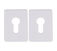 Afit Repair Euro Escutcheon - Large 65 X 47 X 1.2mm - White - Self Adhesive - Pack Of 2
