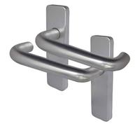 Afit Satin Aluminium 19mm Return To Door Lever Door Handle Latch Set 153mm