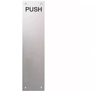 Afit Satin Aluminium Door Finger Plate Engraved Push 300 X 75mm