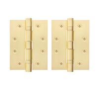 Afit Satin Brass Door Hinges - 4 Inch / 102mm Internal Fire Door Hinges - 1 Pair