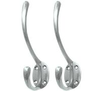 Afit Satin Chrome Hat And Coat Hook - 142mm - Pack Of 2
