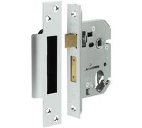 Afit Satin Chrome Oval Profile Sashlock - 65mm Case 44mm Backset