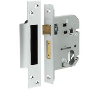 Afit Satin Chrome Oval Profile Sashlock - 76mm Case 57mm Backset