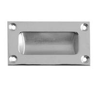 Afit Satin Chrome Rectangular Flush Cabinet Door Pull 102mm