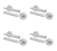 Afit Satin Fire Door Handle Satin Chrome Internal Lever On Rose Fir Door Handle Knurled Textured Grip Moda 4 Pairs