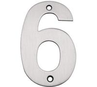 Afit Satin Stainless Numeral 6 102mm