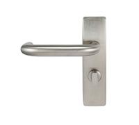 Afit Satin Stainless Steel Round Bar Return To Door Lever Handle - Bathroom
