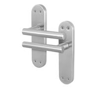 AFIT Satin T-Bar Door Handles Backplate Internal Lever 1 Pair in Silver | Size: 150mm x 150mm AFIT Silver 150mm x 150mm