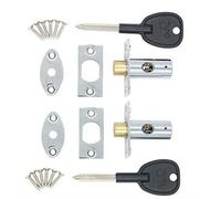 Afit Security Mortice Rack Door Bolts - Pack Of 2 Bolts With 2 Star Keys - Chrome