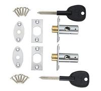 Afit Security Mortice Rack Door Bolts - Pack Of 2 Bolts With 2 Star Keys - Satin Chrome