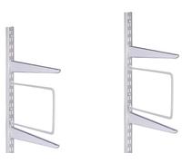 Afit Twin Slot Shelving Kit 4X320mm Brackets 2X430mm Uprights Heavy Duty Wall Mounted Shelving System Bookends - White