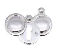 Afit Victorian Key Hole Covered Escutcheon For Front Doors 35mm Polished Chrome - Pack 2