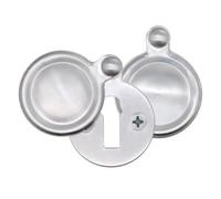 Afit Victorian Key Hole Covered Escutcheon For Front Doors 35mm Satin Chrome - Pack Of 2