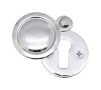 Afit Victorian Keyhole Covered Escutcheon For Front Doors 34mm Polished Chrome