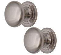 Afit Victorian Satin Nickel Cupboard Knob - 42mm - Pack Of 2