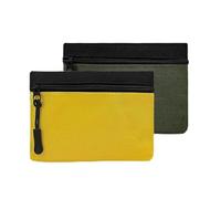 AfitLulu 2 Pack Small Coin Purses for Women Men, Coin Pouch Nylon Waterproof Coin Wallet with Extended Drawstring, Mini Coin Purse Sanitary Pad Storage Bag for Storing Coin Card Key (Yellow+Green)