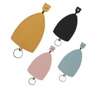 AfitLulu 4 Pieces Car Key Case Creative Pull Out Style Key Bag for Women and Men, PU Leather Key Sleeve Car Key Holder Fashionable Key Pouch for House Keys, Car Key Holders for Handbags (Style 9)