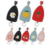 AfitLulu 8 PCS Car Key Case PU Leather Key Bag for Women and Men, Creative Pull Out Style Key Sleeve for House Keys, Car Key, Portable Car Key Holder Fashionable Key Pouch for Handbags (Style 1)