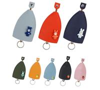 AfitLulu 8 Pcs Car Key Case PU Leather Key Sleeve for House Keys, Car Key, Creative Pull Out Style Key Bag Portable Car Key Holder Fashionable Key Pouch for Handbags for Women and Men (Style 5)