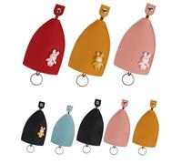 AfitLulu 8 Pcs Car Key Case PU Leather Key Sleeve for House Keys, Car Key, Creative Pull Out Style Key Bag Portable Car Key Holder Fashionable Key Pouch for Handbags for Women and Men (Style 8)