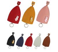 AfitLulu 8 Pcs Car Key Case PU Leather Key Sleeve for House Keys, Car Key, Creative Pull Out Style Key Bag Portable Car Key Holder Fashionable Key Pouch for Handbags for Women and Men (Style 9)