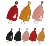 AfitLulu 8 Pcs Car Key Case PU Leather Key Sleeve for House Keys, Car Key, Creative Pull Out Style Key Bag Portable Car Key Holder Fashionable Key Pouch for Handbags for Women and Men (Style 7)