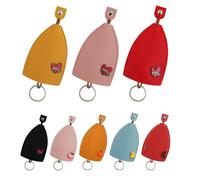 AfitLulu 8 Pcs Car Key Case PU Leather Key Sleeve for House Keys, Car Key, Creative Pull Out Style Key Bag Portable Car Key Holder Fashionable Key Pouch for Handbags for Women and Men (Style 6)