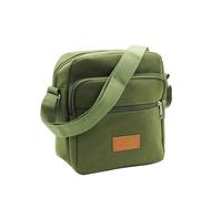 AfitLulu Canvas Small Shoulder Bags for Men, 4 Zipper Pockets Cross Body Bag Men Satchel Bag Casual Mens Messenger Bag with Adjustable Shoulder Straps for Organize Daily Necessities (Green)