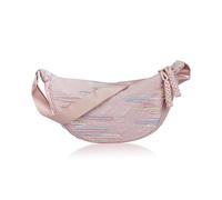 AfitLulu Crescent Shoulder Bags for Women with Adjustable Shoulder Strap, Nylon Small Handbags Women’s Crossbody Bag Embroidery Crescent Bag Crossbody Dumpling Bag with Zipper (Pink-1)
