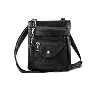 AfitLulu Cross Body Bag Women 4 Zippered Pockets Women’s Small Shoulder Bag Soft PU Leather Crossbody Phone Bag Retro Crossbody Bags for Women with Detachable and Adjustable Straps