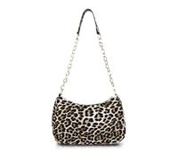 AfitLulu Leopard Small Handbag Women's Y2k Hobo Bag, Mini Shoulder Bag Women's Armpit Bag with Zip, Leopard Print Crescent Moon Armpit Bag for Dating Party Shopping, apricot, Small