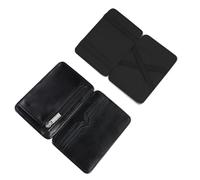 AfitLulu Magic Wallet, Money Clip Wallets for Men with 4 Card Slots and Banknote Slots, Ultra-Thin Double Fold Minimalist Wallet for Men, Black-B