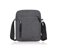 AfitLulu Men’s Shoulder Bags 4 Zipper Layers Cross Body Bag Men Canvas Small Messenger Bags for Men, Casual Mens Crossbody Bag with Adjustable Straps for Business Travel and Daily Commuting (Grey)