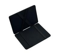AfitLulu Men's Flip Type Magic Wallet - Ultra-Thin PU Leather Card Wallet with 4 Card Slots and 2 Money Holders (Black)