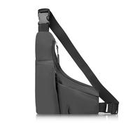 AfitLulu Men's Shoulder Bags 4-Layer Zipper Pocket Anti Theft Sling Bag for Men, Men Personal Flex Bag Triangle Shaped Chest Bag Mens Crossbody Bag with Adjustable Straps for Hiking Cycling (Gray)