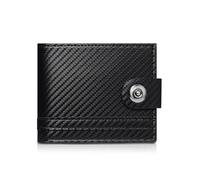 AfitLulu Mens Wallet Ultra-Thin Long Bifold Wallet for Men with 12 Card Slots and Zippered Coin Pocket, Stylish Multi Card Slot Men's Wallets with ID Window for Business or Casual (Black-1)