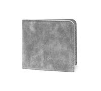 AfitLulu Mens Wallets Fashionable Retro Leather Wallets for Men, Slim Credit Card Holder Wallet Practical Small Purses for Men with Double-Layer Cash Compartments, 5 Card Slots, 1 Photo Slot (Grey)