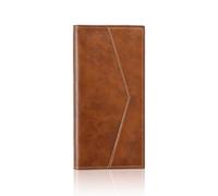 AfitLulu Mens Wallets Retro Slim Wallets for Men, Bifold Card Holder Wallet PU Leather Men's Wallet with 11 Credit Card Slots, 3 Bill Sections, 1 ID Window and 1 Zipper Coin Pocket (Brown)