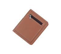 AfitLulu Mens Wallets Soft PU Leather Slim Wallets for Men, Mens Small Wallet Bifold Business Card Holder Wallet Simple Credit Card Wallet with 6 Credit Card Slots and Coin Zipper Pocket (Brown)