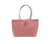 AfitLulu Mini Tote Bag Nylon Zip Tote Bag, Cute Tote Bag Compact Women’s Handbags Solid Color Ladies Handbags with Handle for Traveling Gatherings Shopping (Pink)