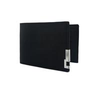 AfitLulu PU Leather Card Wallet, Bifold Id Wallet Credit Card Holders for Men, Minimalist Wallets for Men with 3 Card Slots, 1 ID Window, 1 Cash Slot, Small Wallets for Mens Birthday Gift (Black)