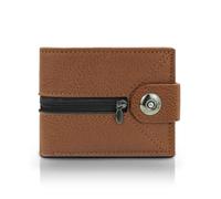 AfitLulu Short Mens Wallets Faux Leather Men's Wallets with SM Card Slot, Multi Card Slot Mens Small Wallet Credit Card Holders Magnetic Snap Closure with 4 Card Slots (Style 2, Brown)