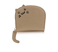 AfitLulu Small Purses for Women, Card Wallet Accordian Credit Card Holder Wallet with 9 Card Slots and Compartment, Women Wallets Cute Cat Ladies Purse with Zipper for Card Coin Cash (Gold)