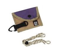 AfitLulu Undercover Wallet and Neck Pouch with Adjustable Neck Strap for Men and Women, RFID Protection Wallet, Drawstring Travel Purse with Zip and Press Stud, purple, 12.5*9.8*0.6cm, Modern