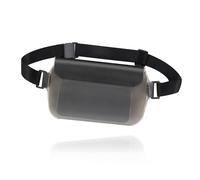 AfitLulu Waterproof Pouch Bag Transparent and Touchable Waterproof Waist Dry Bag for Women Men, Universal Mobile Phone Waist Bag with Adjustable Waist Strap for Swimming, Drifting, Diving (Black)