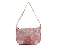 AfitLulu Women’s Shoulder Bags Crescent Bag Tie-dye Style Canvas Dumpling Bag Womens Cross Body Bag Casual Crossbody Bag Hobo Bag with Zipper and Adjustable Shoulder Strap (Pink)