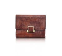 AfitLulu Women Wallets Retro Ladies Purse with 2-Inch ID Window and 5 Card Slots, Ladies Wallet Short Womens Purse Small Wallet for Women to Organizational Cards, ID Card, Photos, Coin (Brown)