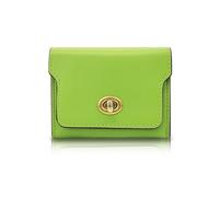 AfitLulu Women Wallets Retro Latch Ladies Purse with 3 Compartments, Womens Purse PU Leather Small Purses for Women, Ladies Wallet Quick Release Small Wallet for Storing Various Cards Card (Green)