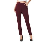 AFITNE Womens Skinny Smart Work Trousers with Pockets 28"/30" | Tailored Slim Fit, Stretchy Office Casual Suit Pants, Soft, High Waist, Comfortable & Non-See Through